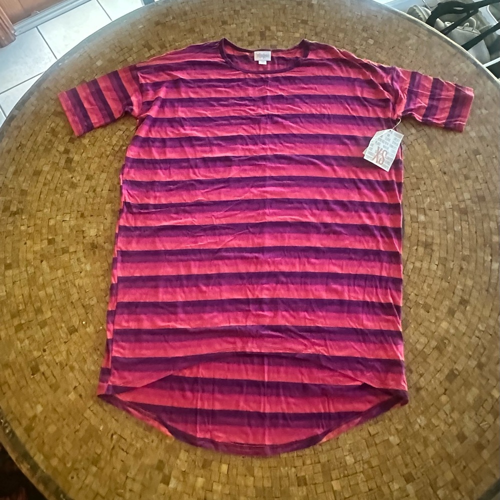 Striped Pink and Purple T-Shirt size XS.  Great for summer!! Irma style.